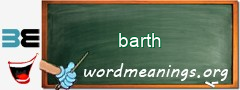 WordMeaning blackboard for barth